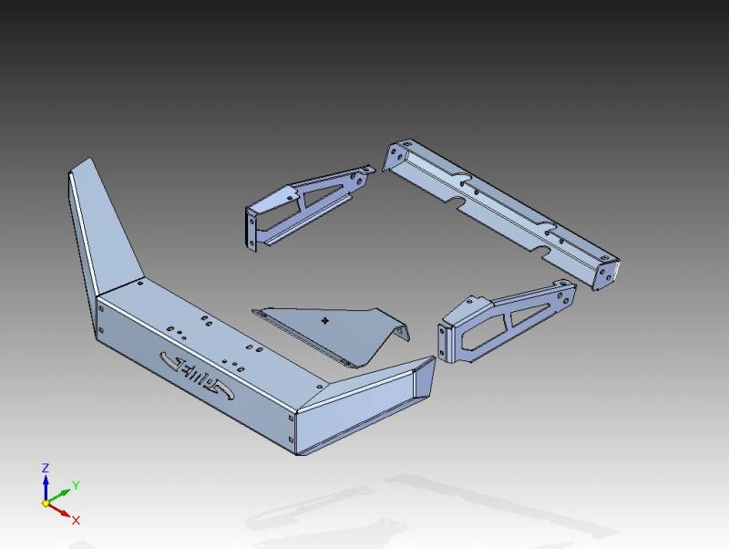RZR Extreme Front Bumper / Brush Guard with Winch Mount