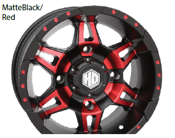 HD Alloy HD7 14" Matte Black - Red