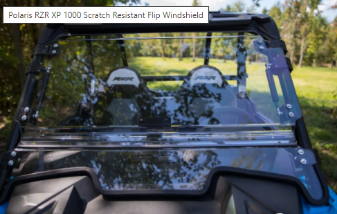 POLARIS RZR XP 1000- Scratch Resistant Flip Windshield