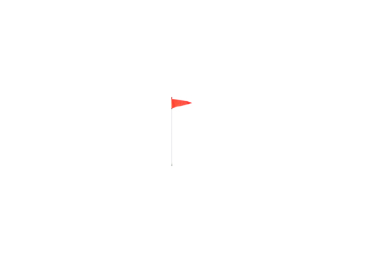 SAFETY FLAG 6' FIBERGLASS SHAFT w/ Stud MT