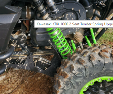 Kawasaki KRX 1000 2 Seat Tender Spring Upgrade Kit (non live or 