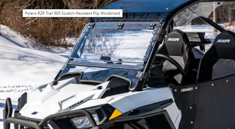 Polaris RZR Trail 900/Trail S 900 / Trail S 1000 Scratch-Resistant Flip Windshield