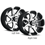 14" Twister Right & Left MACHINED 4/156 RIMS