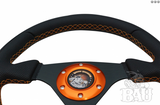 BAU Black Leather Steering Wheel