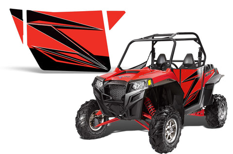 V.2 Door Graphics Kit - Red/Black