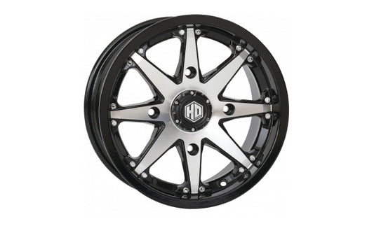 14X7 4/156 5+2 HD10 GLOSS BLK/MACH