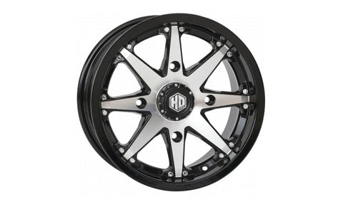 14X7 4/156 5+2 HD10 GLOSS BLK/MACH