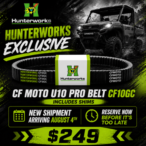 Hunterworks Exclusive CF Moto U10 Pro Belt CF10GC-w/shims