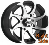 14" Twister Right & Left MACHINED 4/156 RIMS