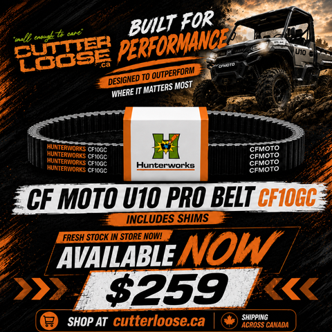 Hunterworks NEW CF Moto U10 Pro Belt CF10GC-w/shims