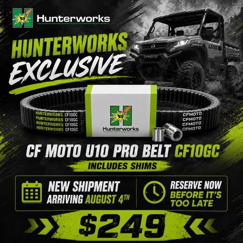 Hunterworks Exclusive CF Moto U10 Pro Belt CF10GC-w/shims