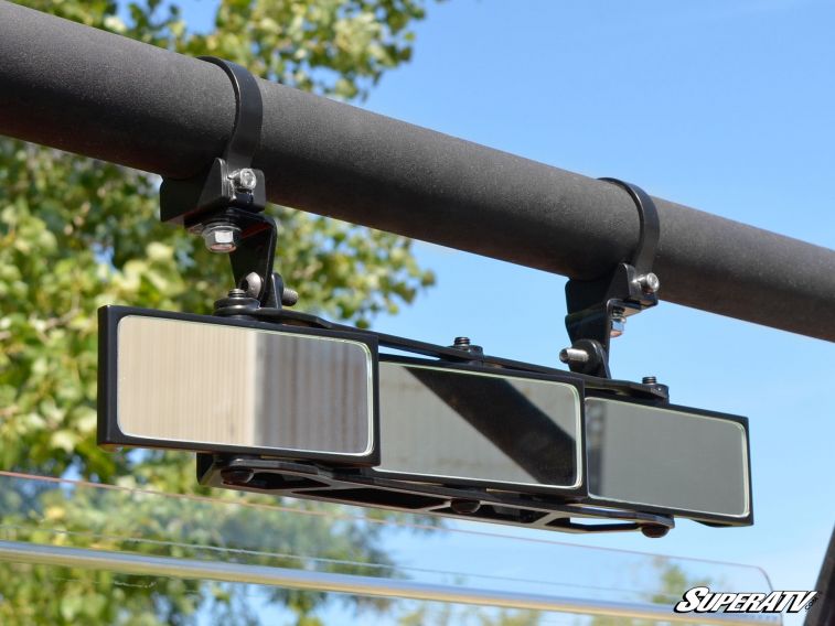 3 Panel Rear View Mirror With 1.75" Clamps