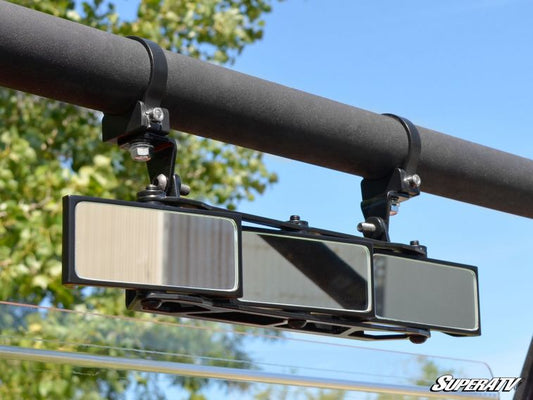 3 Panel Rear View Mirror With 1.75" Clamps