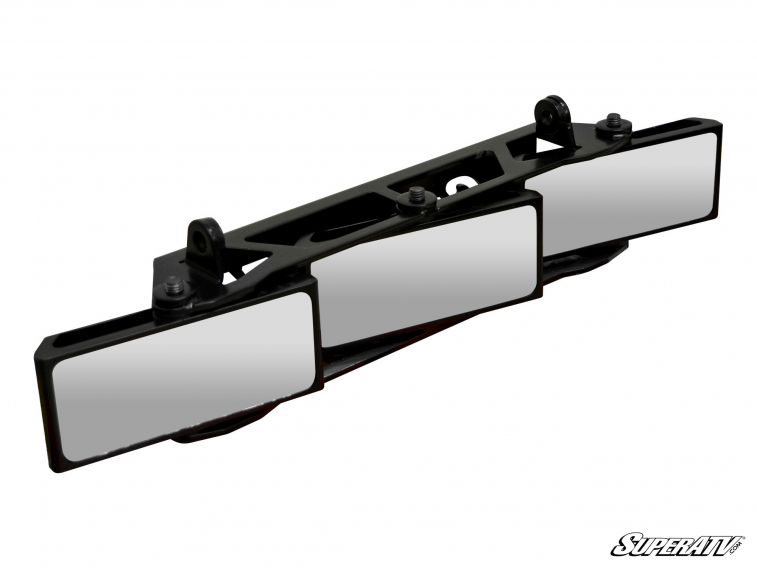 3 Panel Rear View Mirror With 1.75" Clamps