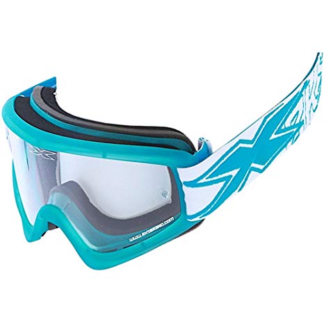 Flat Out EKS Liquid Cyan Blue Goggles