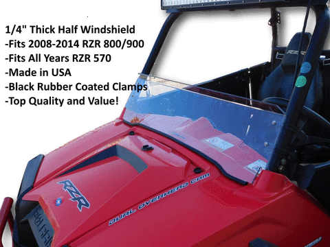 RZR Half Windshield fits 2008-2014 800/900/570