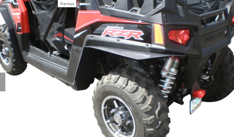 POLARIS RZR 800 FENDER FLARES (50" WIDE MODELS) (2009-2014)