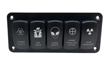 5-Gang LED Novelty Rocker Switch