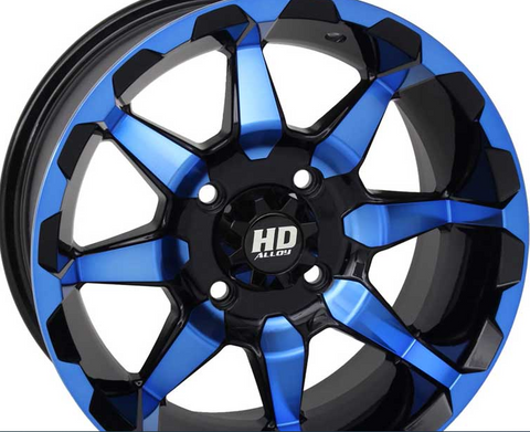 STI HD6 14" Alloy Wheels RADIANT Gloss Black/Blue Special Pricing!!!!