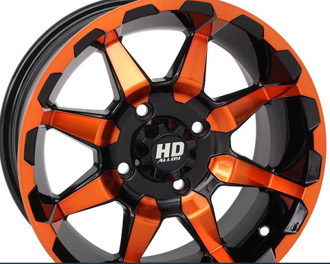 STI HD6 14" Alloy Wheels RADIANT Gloss Black/Orange Special Pricing!!!