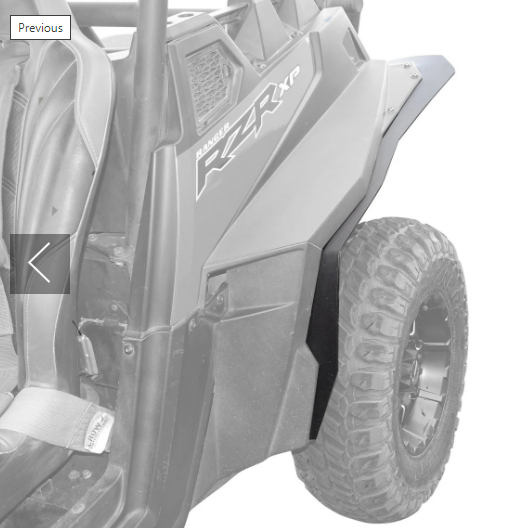 POLARIS RZR XP 900 FENDER FLARES