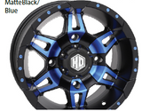STI HD7 14" Alloy Wheels Matte Black/Blue Special Pricing!!!!