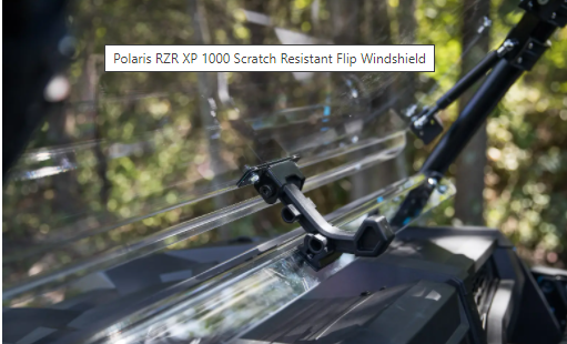 POLARIS RZR XP 1000-  Scratch Resistant Flip Windshield