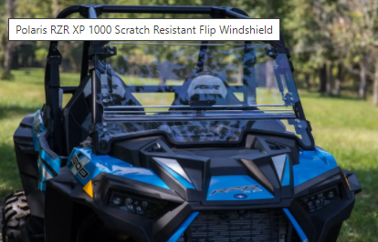 POLARIS RZR XP 1000-  Scratch Resistant Flip Windshield