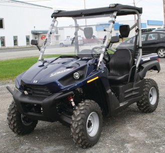 UTV Thermoplastic Front Half-Windshield with Mirrors