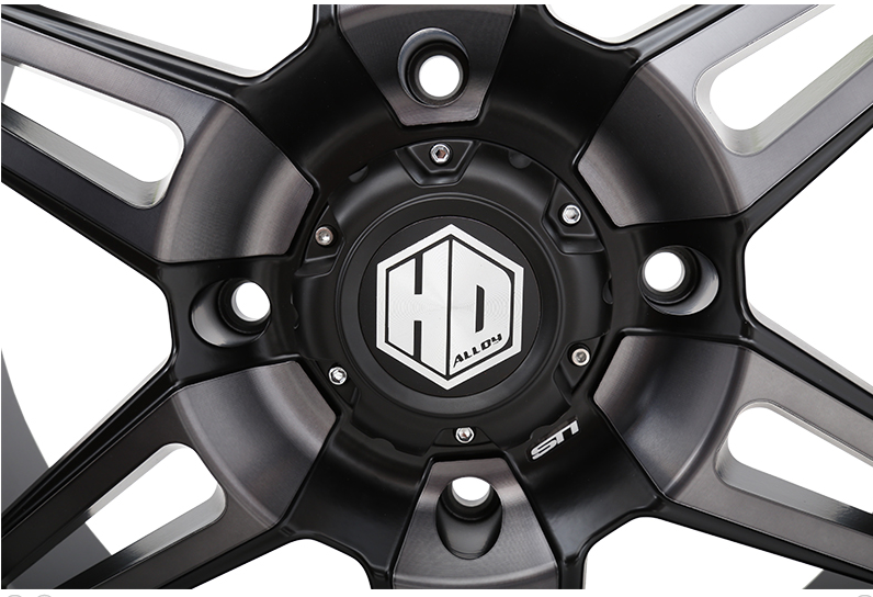 HD Alloy HD7 14" Matte Black - Red