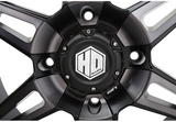 STI HD7 14" Alloy Wheels Matte Black/Orange