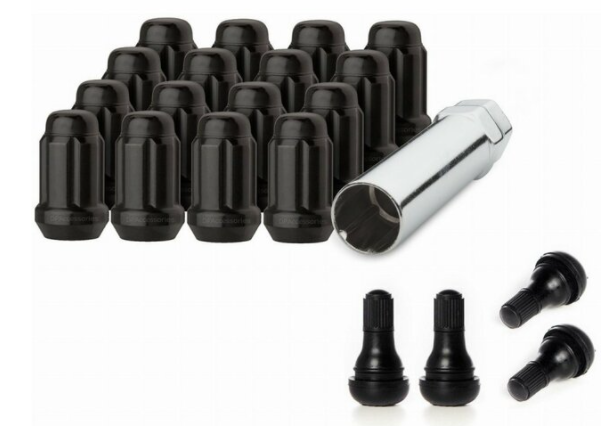 ATV/UTV Wheel Lug Nut Kit w/Valves (Black)