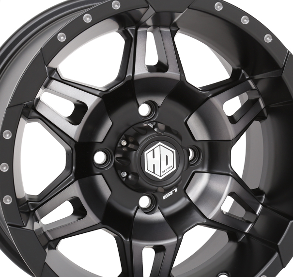 HD Alloy HD7 14" Matte Black - Red