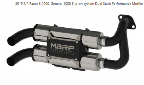 2016 - 2021 Polaris General / RZR 1000s Performance Series Dual Slip-on