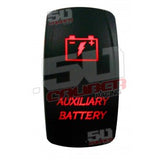 Illuminated On/Off Rocker Switch Auxiliary Battery
